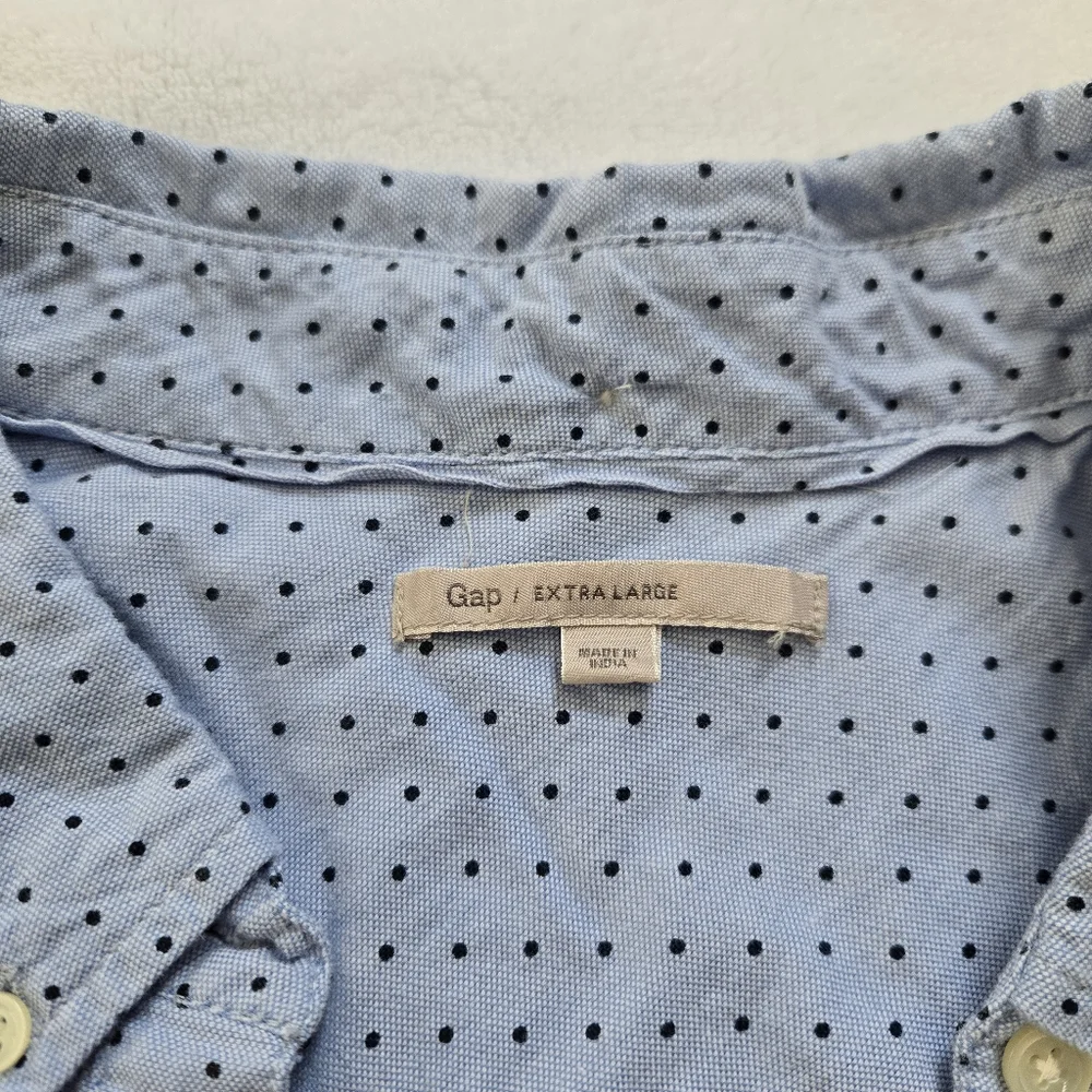 GAP Blue Button-down Shirt 100% Cotton Women's Size XL